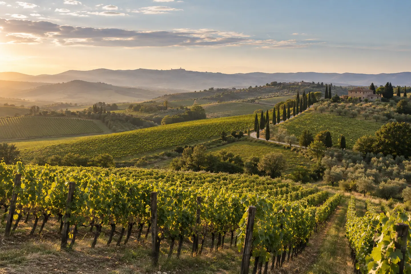 Illustration générée par IA — Toscane
