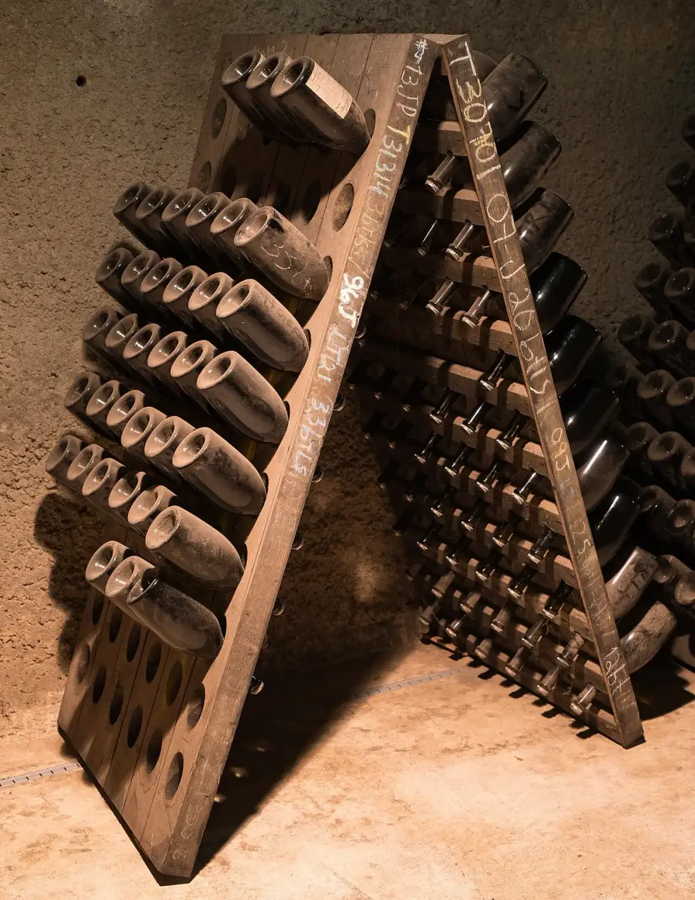 Flaschen im Schramsberg-Keller bei Calistoga