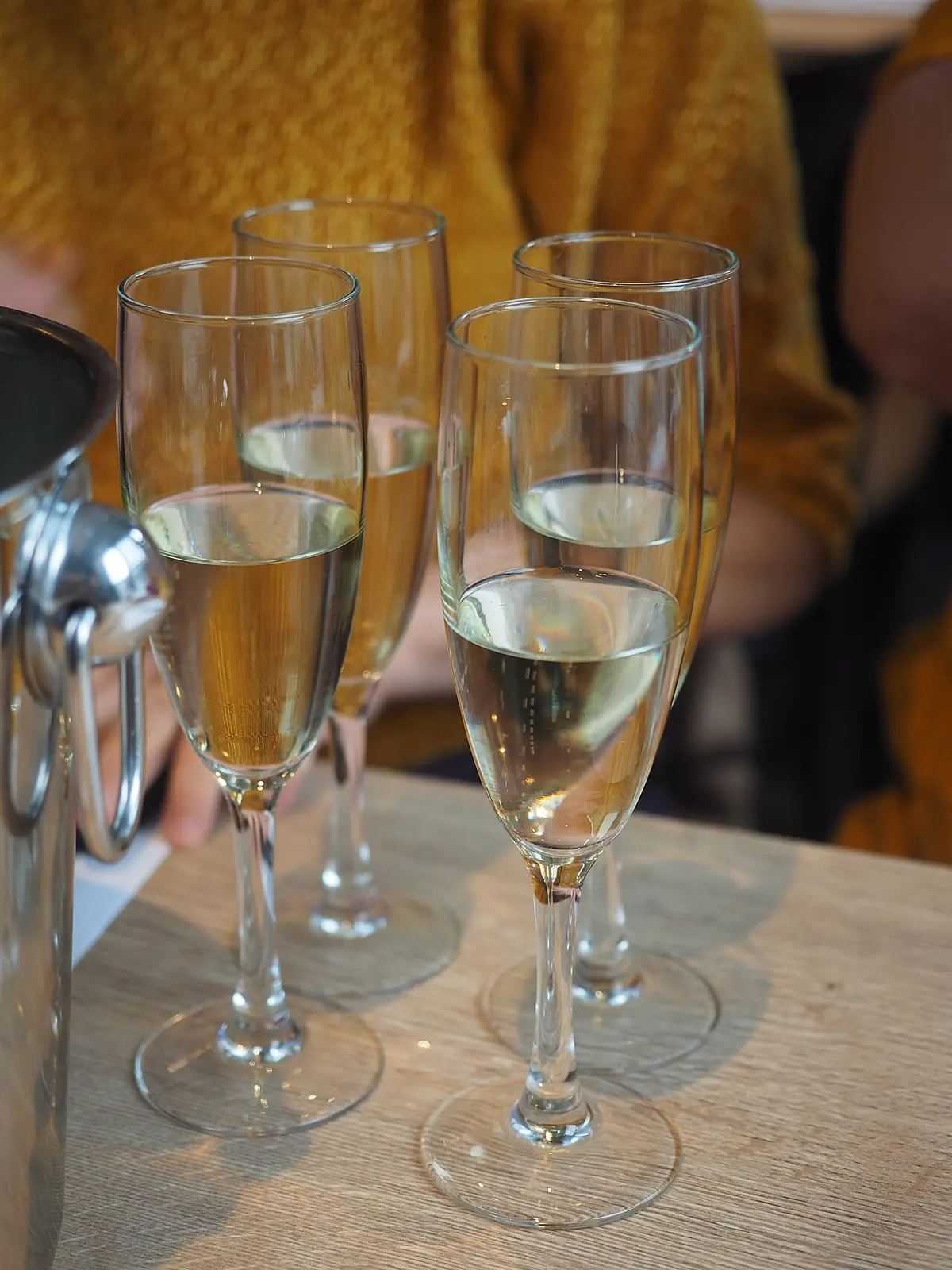 Four glasses of sparkling wine in Helsinki